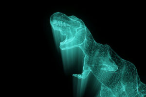 hologram dinosaur roaring